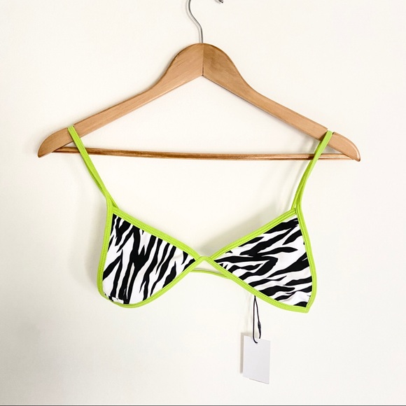 NWT Bamba Swim Prince Top Zebra Bikini Top - Picture 5 of 7